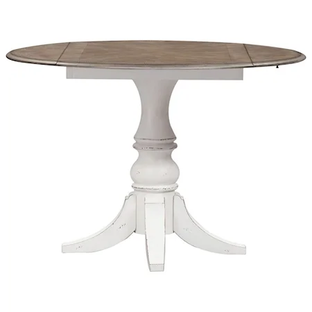 Cottage Style Two-Toned Drop Leaf Table